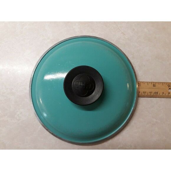 Club Aluminum Replacement Lid 7" outside 6" inside Turquoise Aqua Teal - Picture 6 of 7